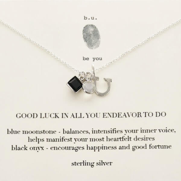 b.u. Good Luck In All You Endeavor To Do Charm Necklace – Sheva Jewelry