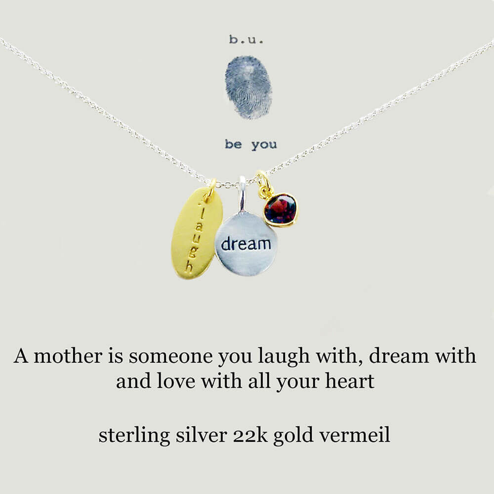 b.u. Mother Laugh Dream Love Heart Charms Necklace – Sheva