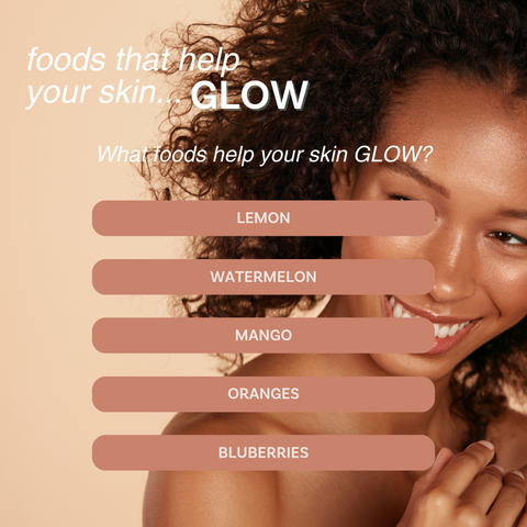 Foods to make your skin glow - fruits from Nalia cosmetics