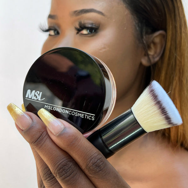 MSLondon Cosmetics Mineral Foundation and Iconic Flat Blending brush