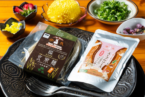 株式会社樞（KURURU）が販売する奈良県産有機JAS認証玄米100％使用「玄米麺」