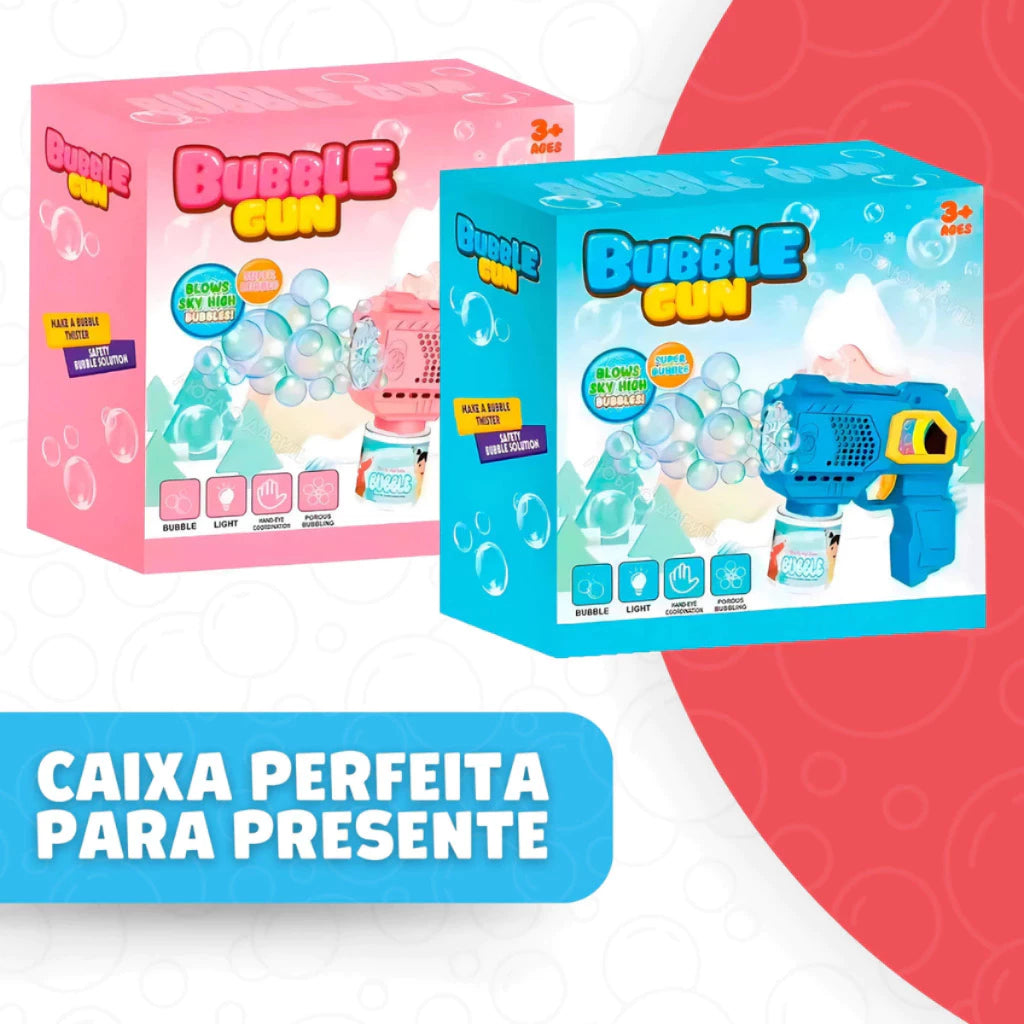 brinquedo pistola de bolhas