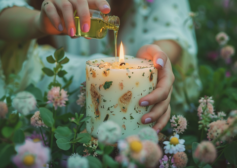 applying oils and herbs to your spell candles