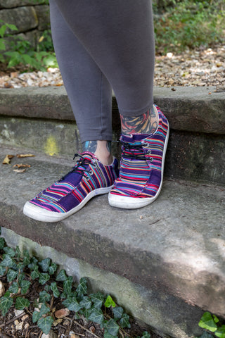 boho shoes with woven design