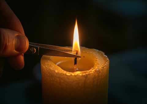 trim your candle wicks before use
