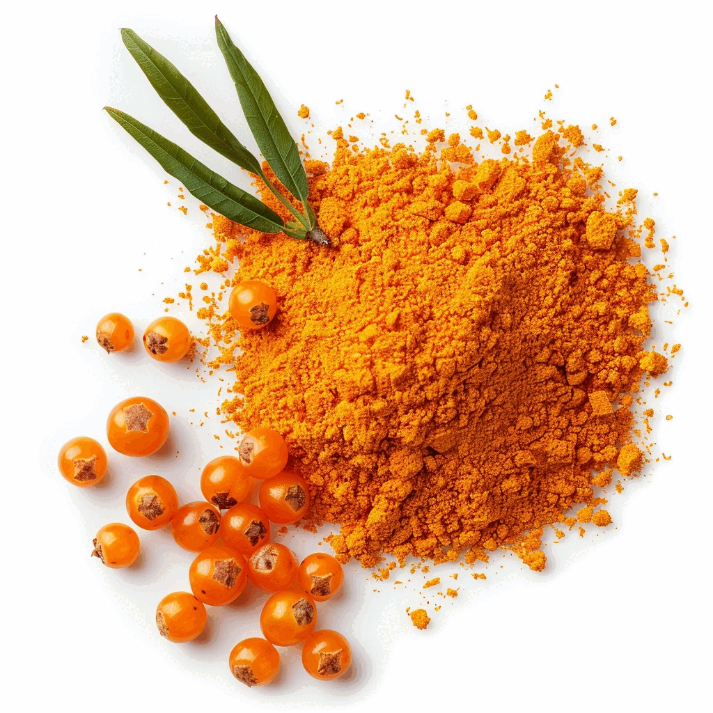 Skin-healthy Sea Buckthorn Fruit Powder with Omega-7 in Reddy Red Superfood Powder