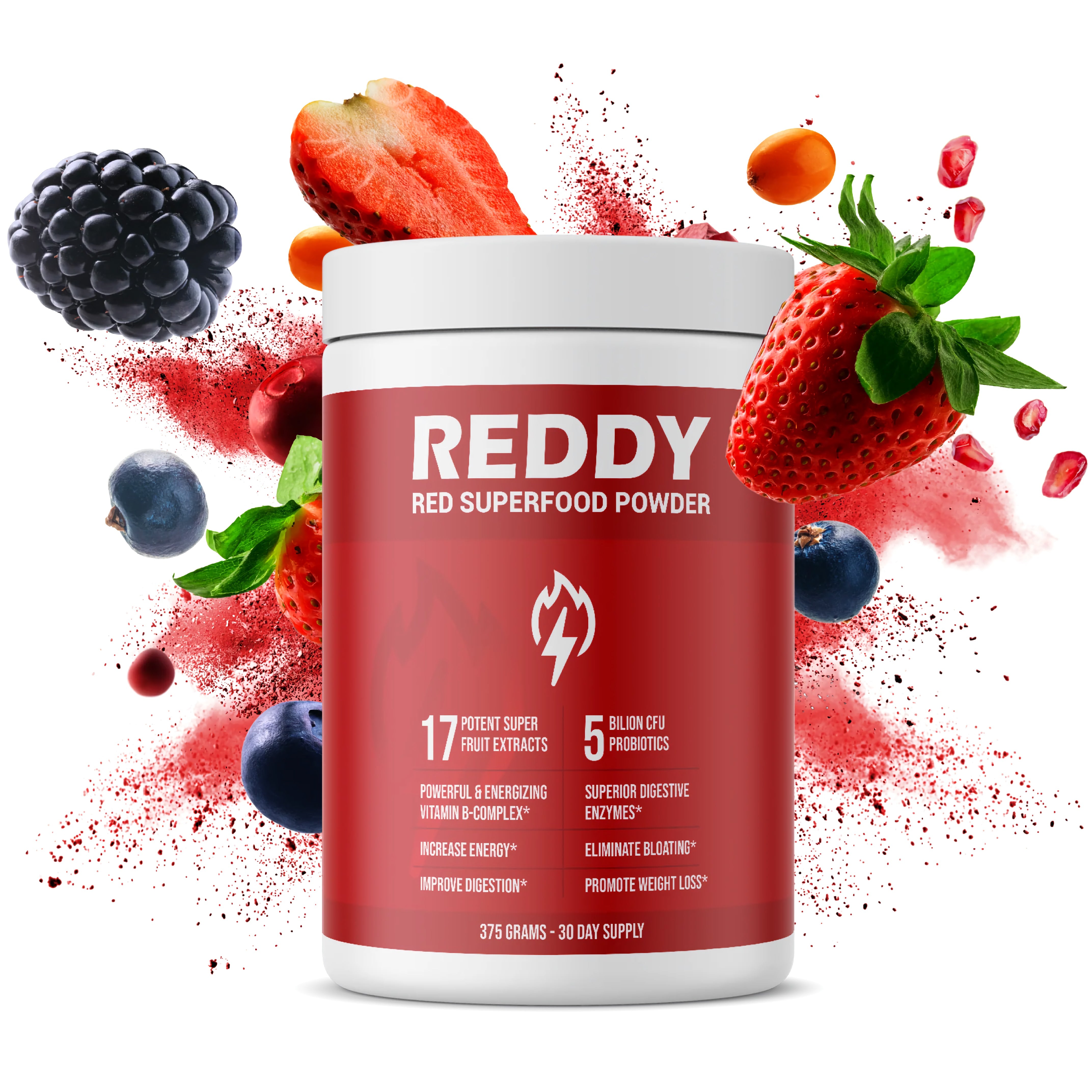 Poudre de superaliment biologique Reddy Red