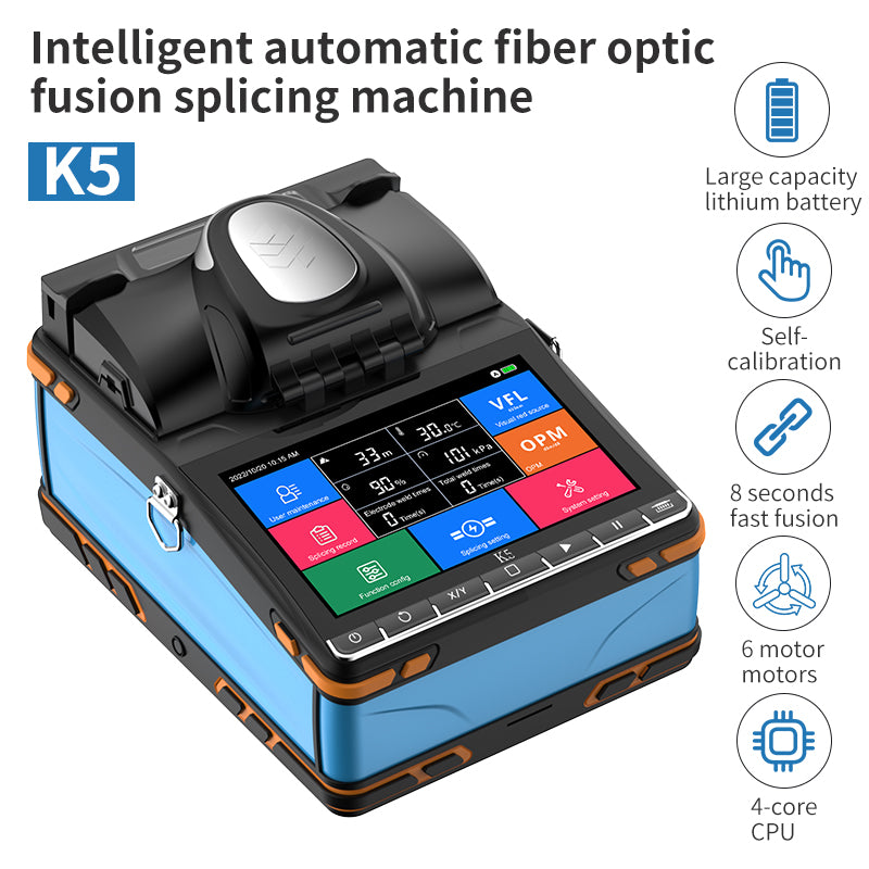 K5 FULL AUTOMATIK INTELLIGENT OPTICAL FIBER FUSION SPLICER (FTTH)