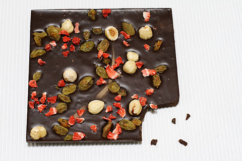 Dry cherries bark chocolate