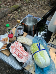 Sukiyaki ingredients ready to cook