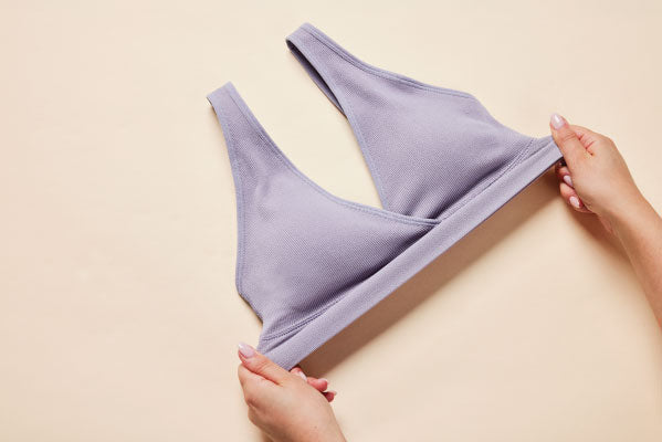 Stretchy bras that make breastfeeding easy