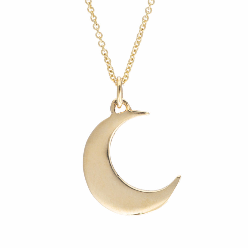 GOLD CRESCENT MOON NECKLACE – Lili Klein Jewelry