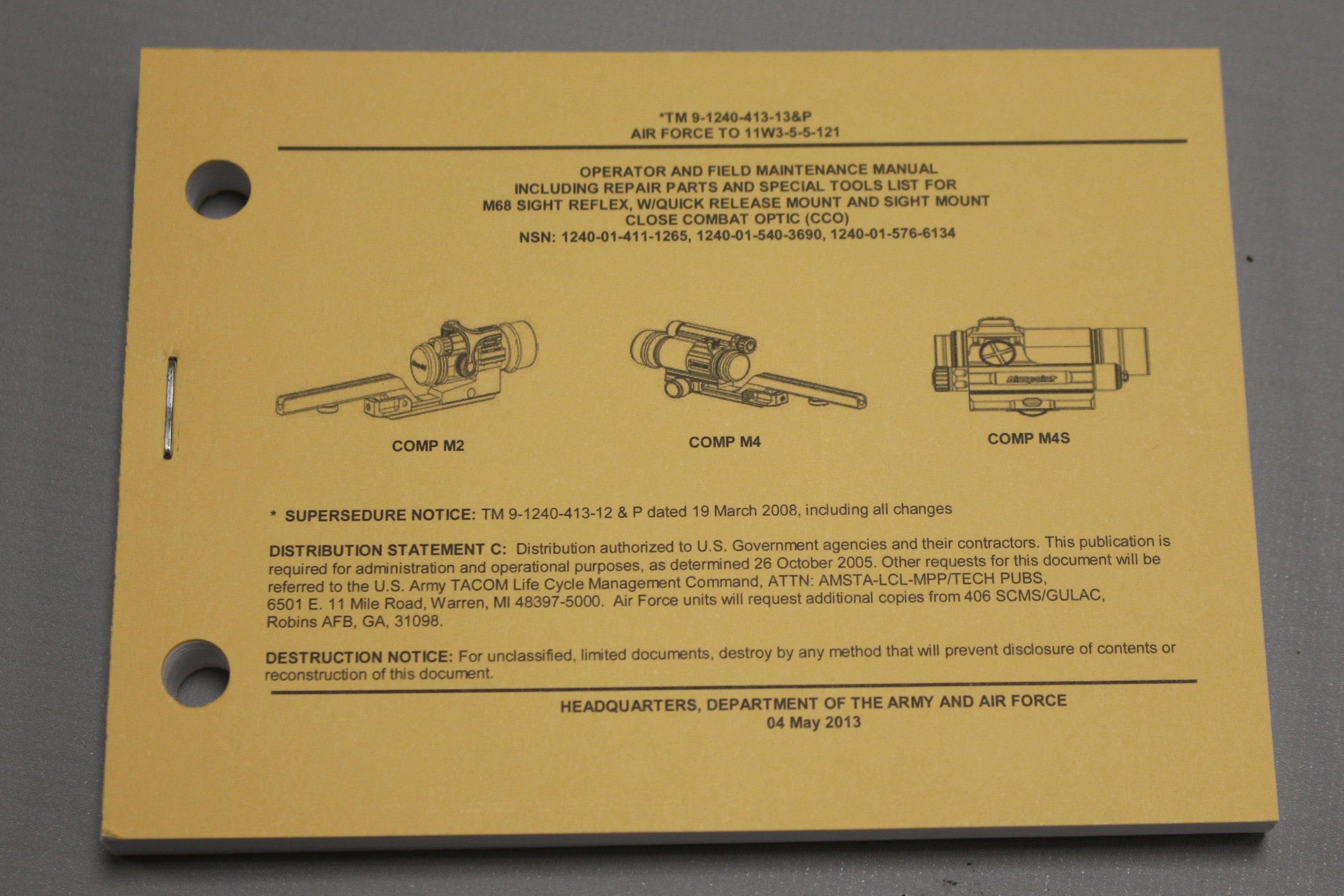 Manual For M68 Sight Reflex With Quick Release Mount Signt Mount Clo Military Steals And Surplus