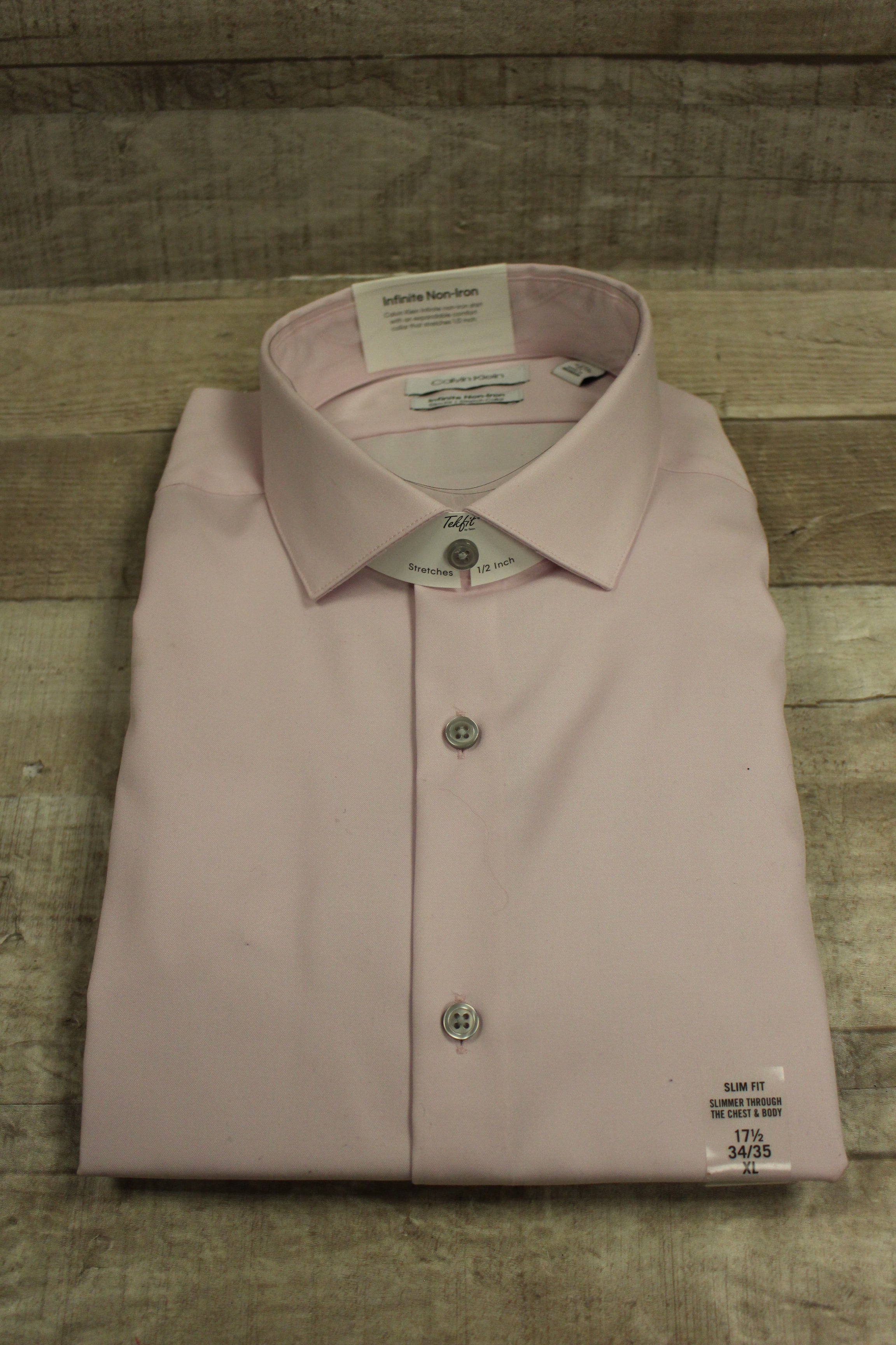 Calvin Klein Men's Slim Fit Dress Shirt - Size XLarge - Pink - New –  Military Steals and Surplus