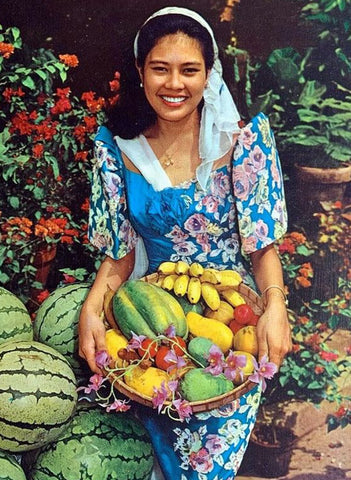 Kruger Postcards. Philippines - Fruit Vendor. 1960s.