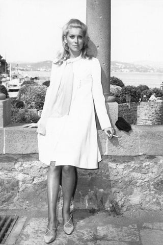 Catherine Deneuve mod mini dress