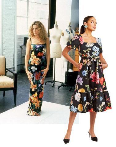 Carrie Bradshaw style floral dress