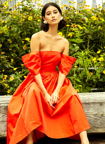Red Odette midi dress by Mestiza New York