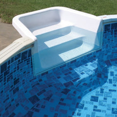 built in step for swimming pool