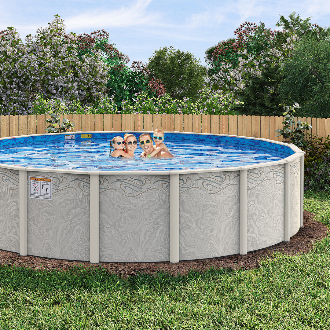 12' Silver Interlude 8" Hybrid Frame Round Pool & Bundle | 52" or 54"