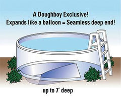 expandable pool liner for deep end up to 7 feet
