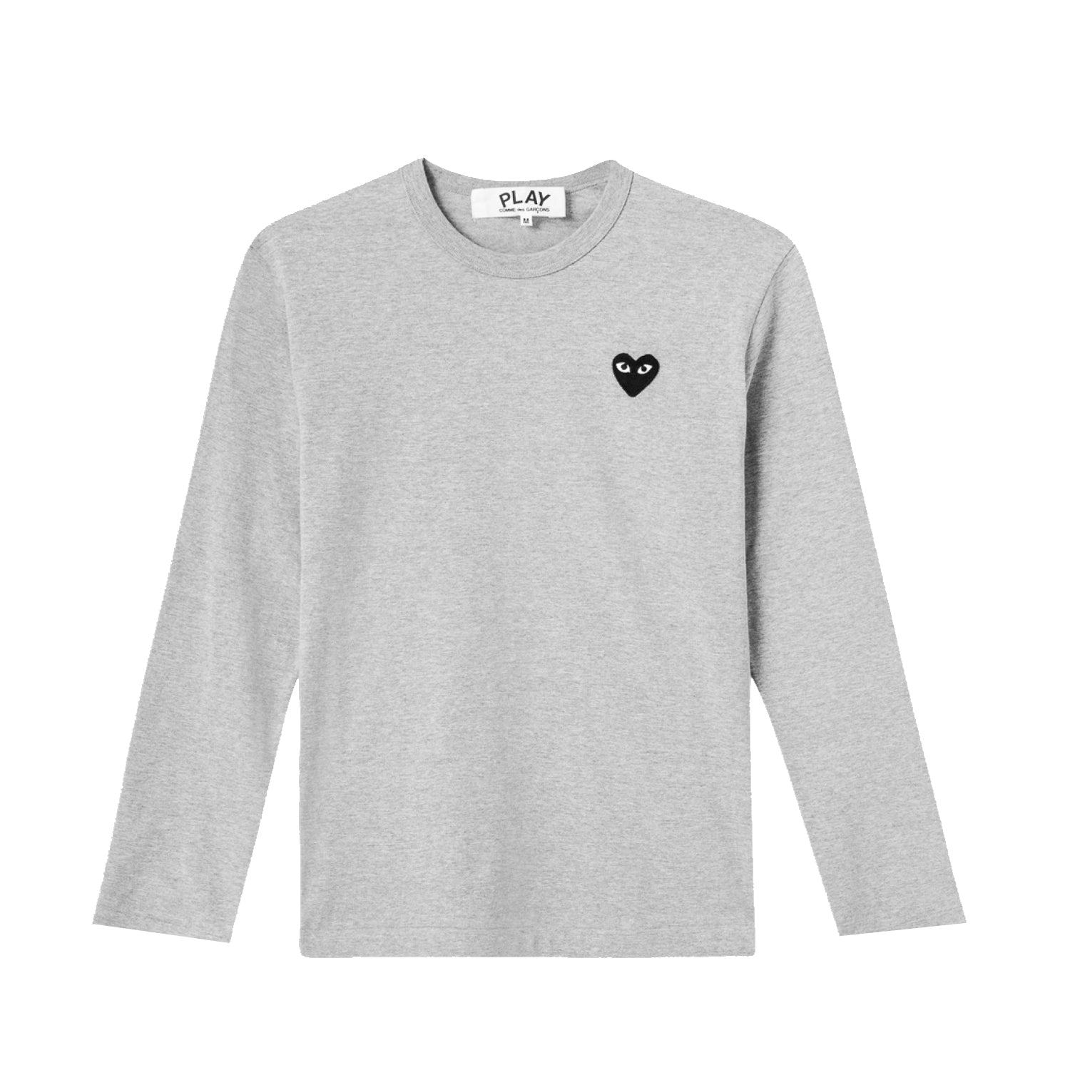 cdg grey black heart