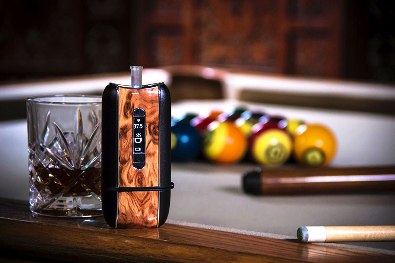 Ascent vaporizer on pool table