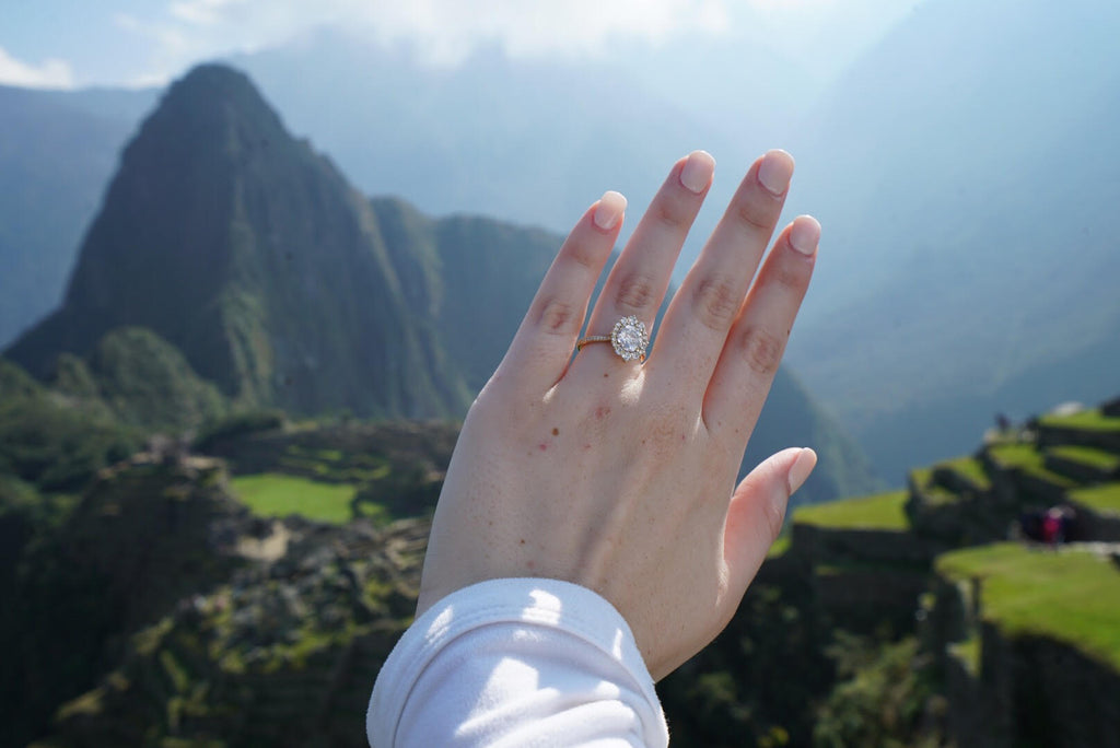 Emerson Moissanite + Diamond Halo Ring | Kristin Coffin Jewelry 