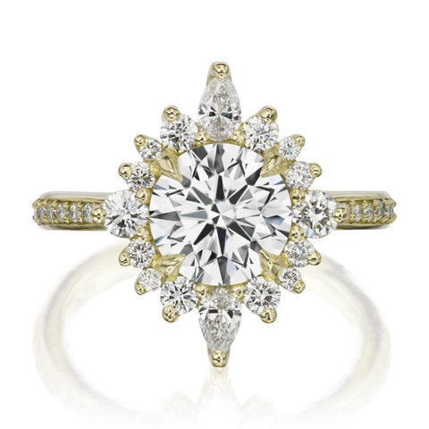 ZAHRA: lab-grown diamond halo engagement ring