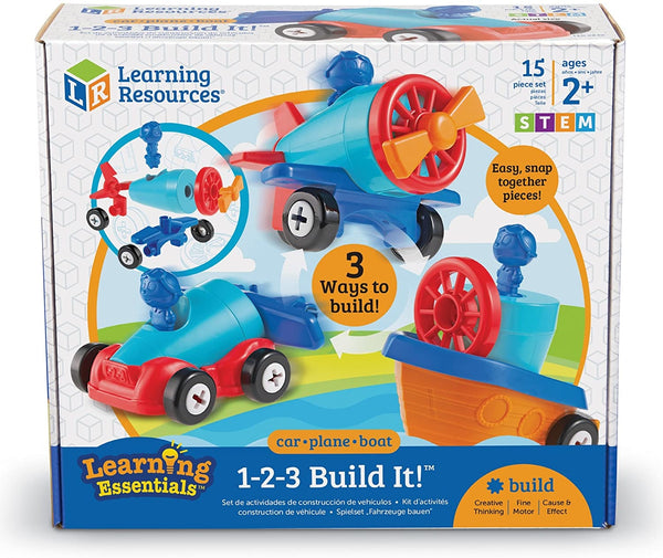 1-2-3 Build It Car, Plane and Boat By Learning Resources -Bloxx Toys-Toronto toys, toy,Autism Toys, Ontario toys, Quebec toys, Children Toys,Kids Toys,Educational toys Online Toys Store Canada 