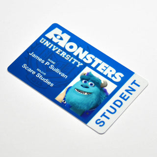 Custom Id Card Monsters University Student Badge Monsters Inc Famous Ids Id Cards And Badges - monsters university roblox id