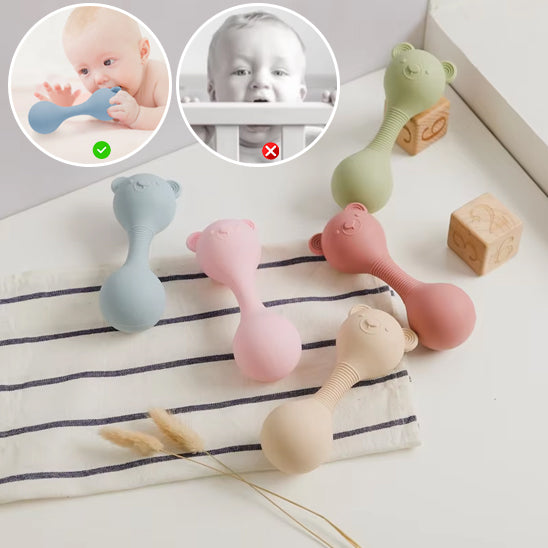 Hochets bébé de qualité alimentaire parfait pour mordiller et stimuler le gouter