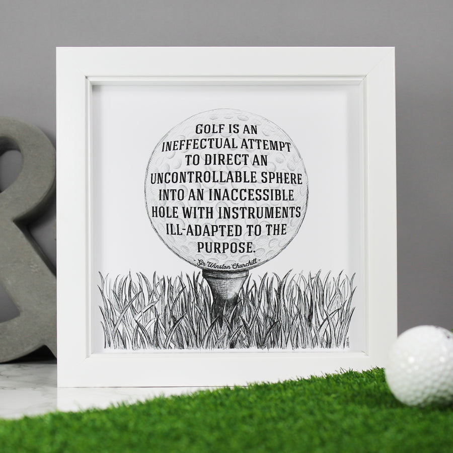 Father S Day Golf Gift Golf Is Ineffectual Quote Wall Art