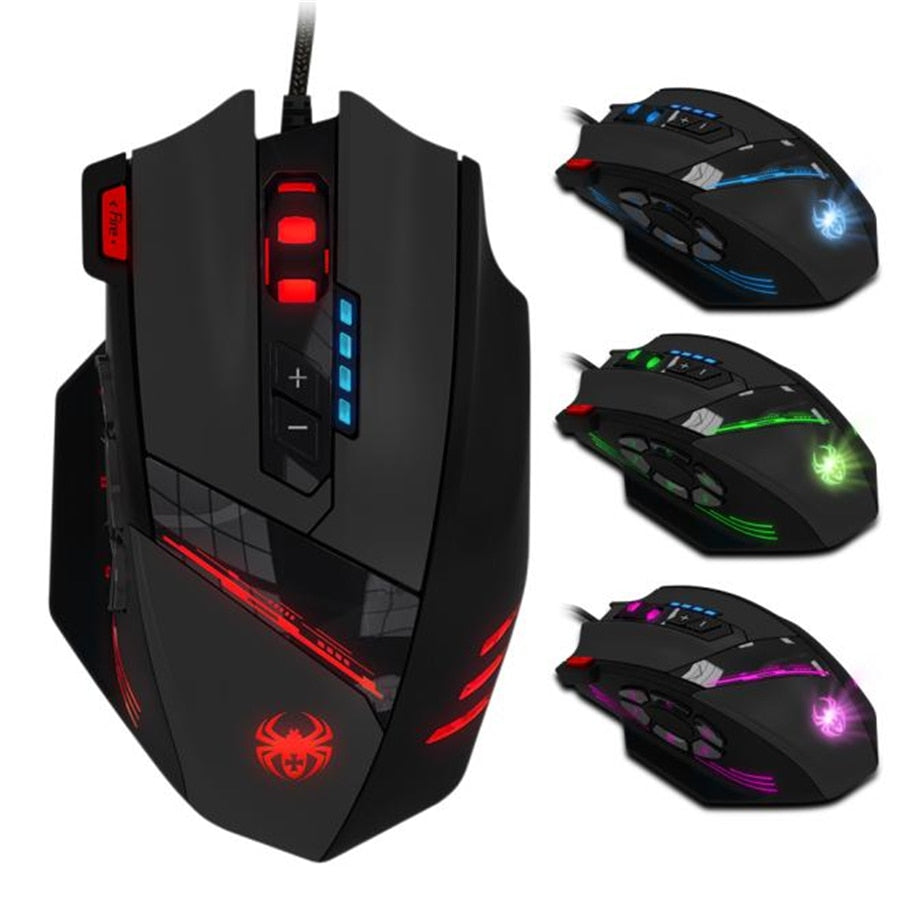 Zelotes C-12 Programmable Buttons LED Optical USB