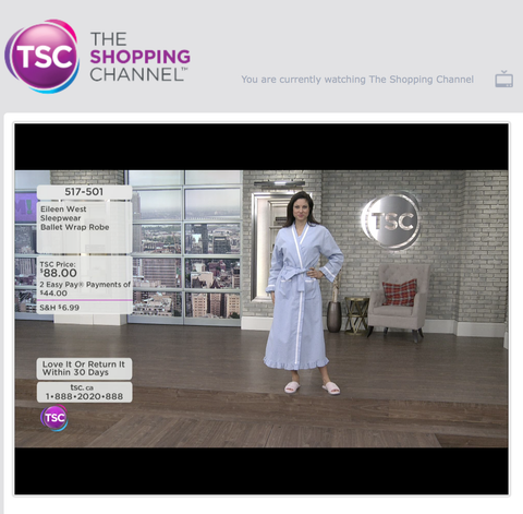 Eileen West on The Shopping Channel, Canada