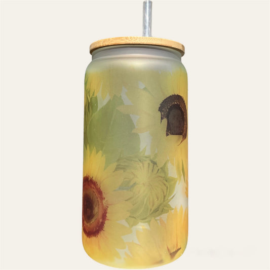 Medium Sunflower - Soda/Beer Can Glass – Crazyboutcraftin