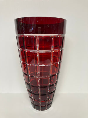 Crystal - cranberry Vase from Europe - Vienna Jewelry Design - Crystal Light Cranberry