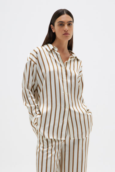 kinema acquard striped pajama shirt | thehcac.org