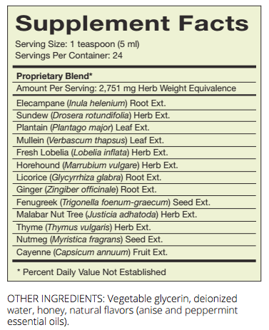 Lung Bronchial Tonic - Inspired Health Apothecary - Cough, Upper Respiratory Infection