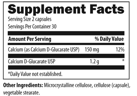 Calcium D-Glucarate - Inspired Health Apothecary - Estrogen Metabolism, Estrogen Dominance, PCOS, Menstrual Cramps, Endometriosis