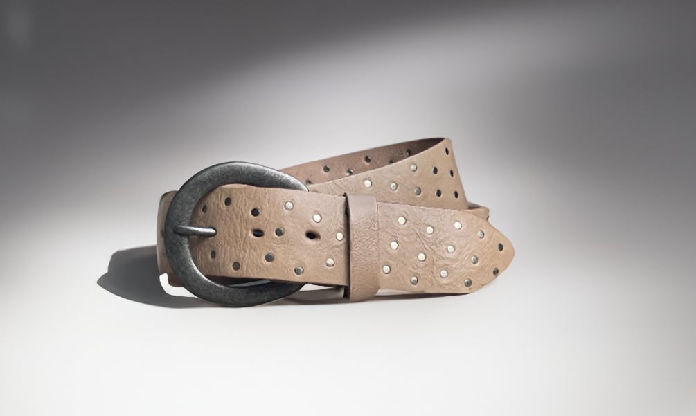 horseshoe jeans leather belt