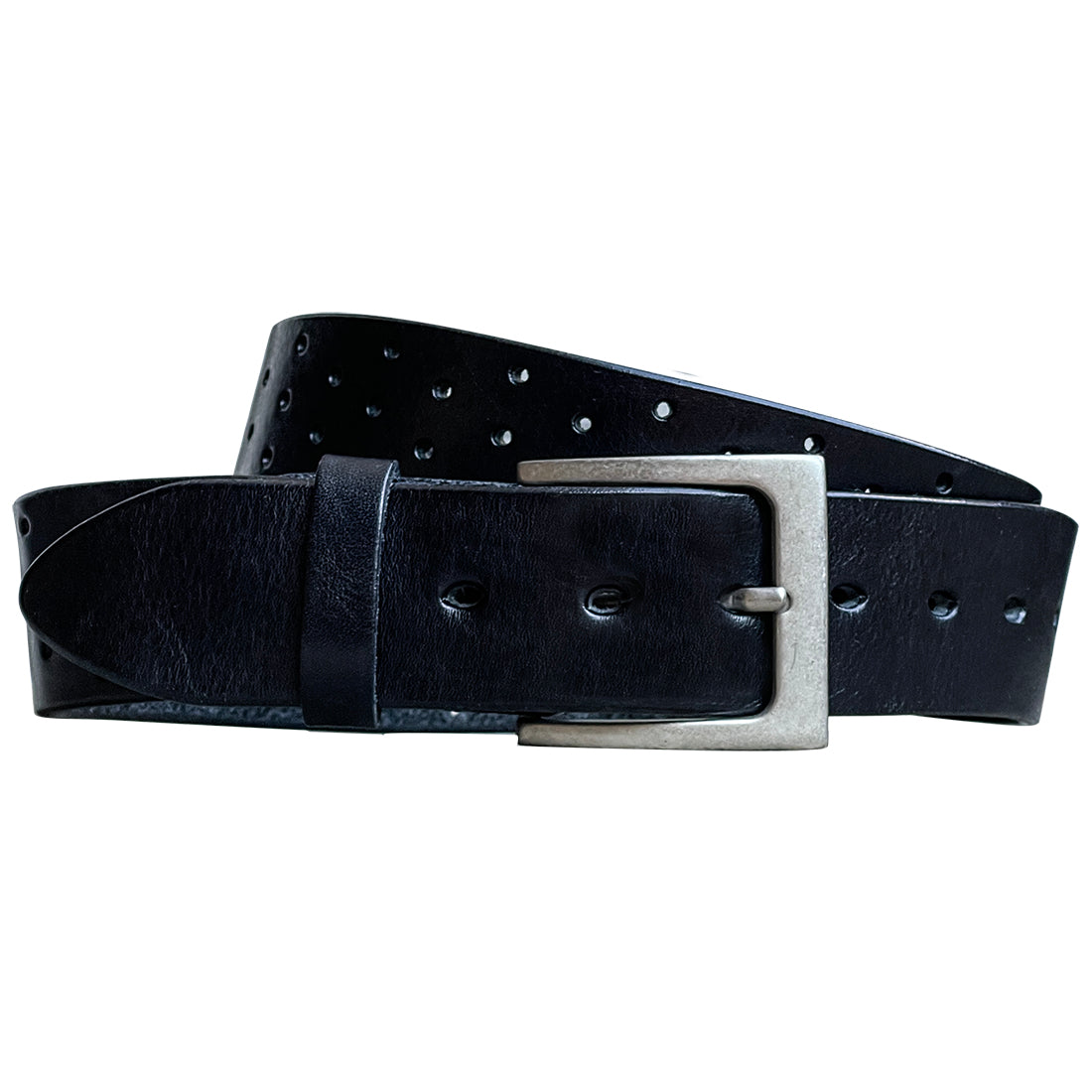 Perforata Curved Handmade Leather Belt