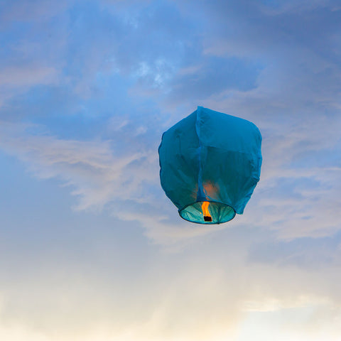 Flying lantern made of rice paper in Canada