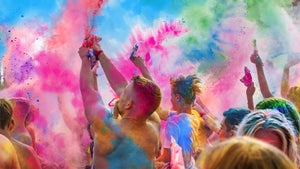 People doing a colour run