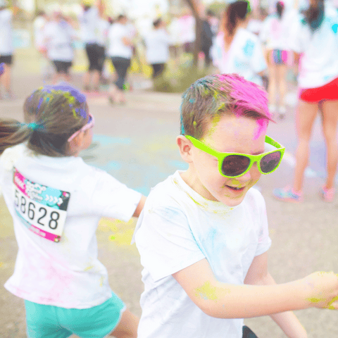 School colour run in Canada