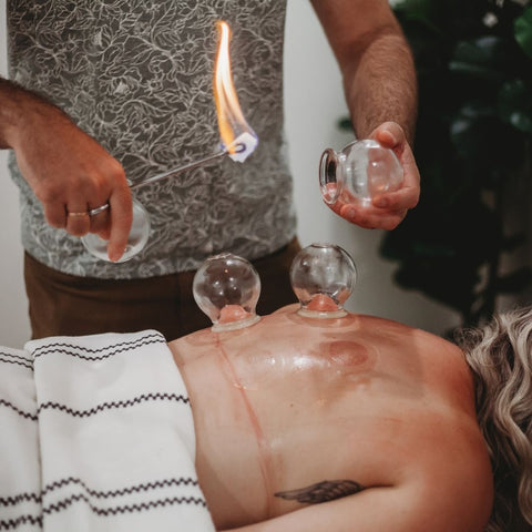 Cupping treatment at ReVibe for muscle pain and tightness and total relaxation