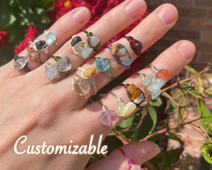 Crystal Wish Ring - Customizable - Hippie Bazaar Handmade
