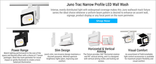 JUNO TRAC NARROW PROFILE LED WALL WASH