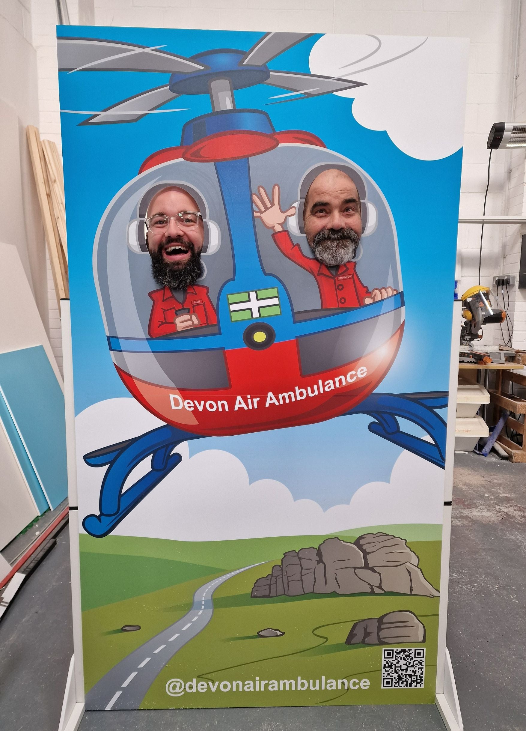 Devon air ambulance bespoke photo board