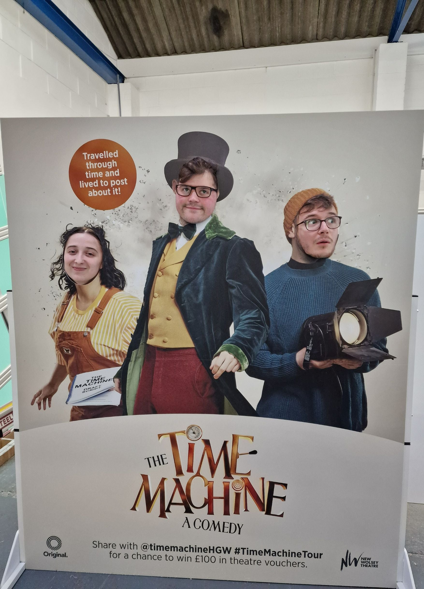 The time machine at Wolsey theatre photo board